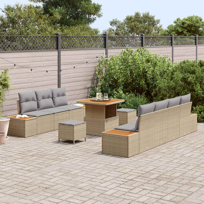 Tuinbankenset Met Kussen 10 Pcs En Licht Grijs