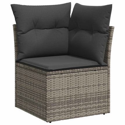 Tuinbankenset 8 Pcs Poly Riet En Poedercoated Staal