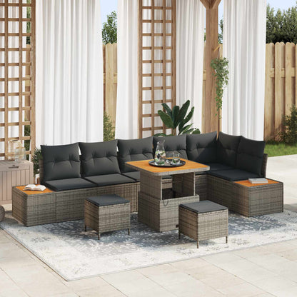 Tuinbankenset Met Kussen 9 Pcs En Crème