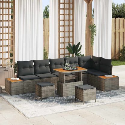 Tuinbankenset Met Kussen 9 Pcs En Crème