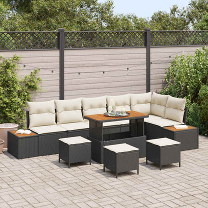 Tuinbankenset Met Kussen 9 Pcs En Crème