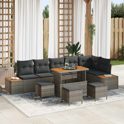 Tuinbankenset Met Kussen 9 Pcs En Crème