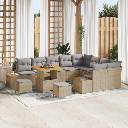 Tuinbankenset Met Kussen 12 Pcs En Crème