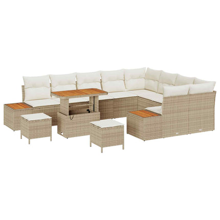 Tuinbankenset Met Kussen 12 Pcs En Crème