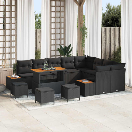 Tuinbankenset Met Kussen 12 Pcs En Licht Grijs