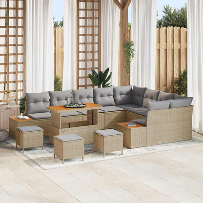 Tuinbankenset Met Kussen 12 Pcs En Crème