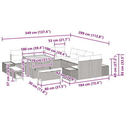 Tuinbankenset Met Kussen 13 Pcs En Crème