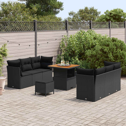 Tuin Sofa Set Met Kussen 9 Pcs Poly Rattan