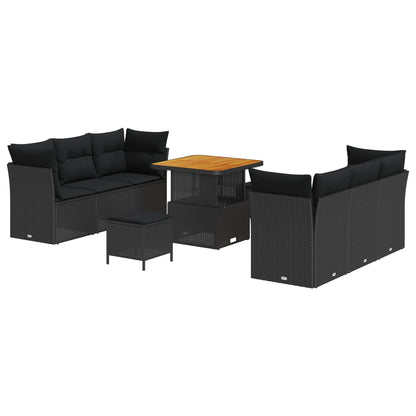 Tuin Sofa Set Met Kussen 9 Pcs Poly Rattan