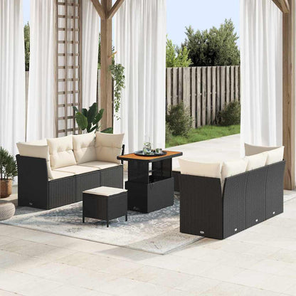 Tuin Sofa Set Met Kussen 9 Pcs Poly Rattan