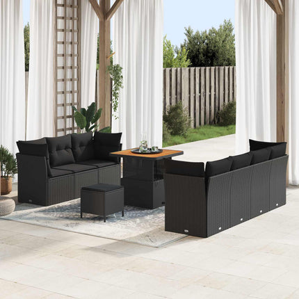 Tuin Sofa Set Met Kussen 10 Pcs En Crèmekleurig