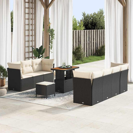 Tuin Sofa Set Met Kussen 10 Pcs En Crèmekleurig