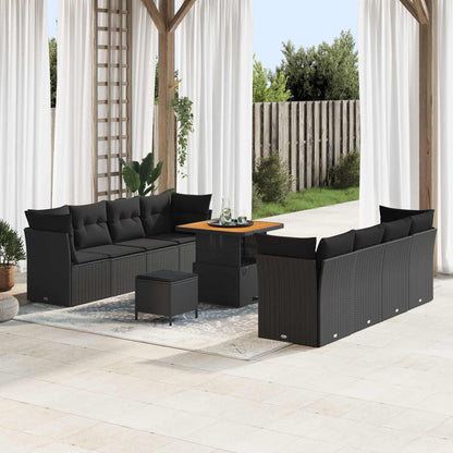 Tuin Sofa Set Met Kussen 11 Pcs Poly Rattan