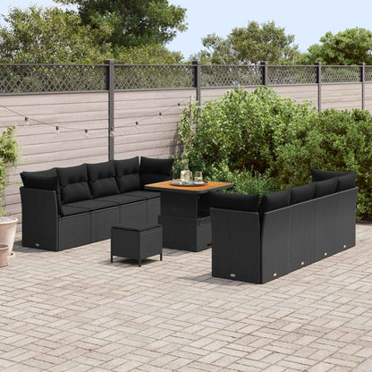 Tuin Sofa Set Met Kussen 11 Pcs Poly Rattan