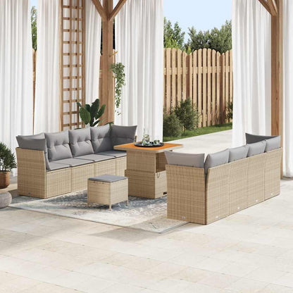 Tuin Sofa Set Met Kussen 11 Pcs Poly Rattan