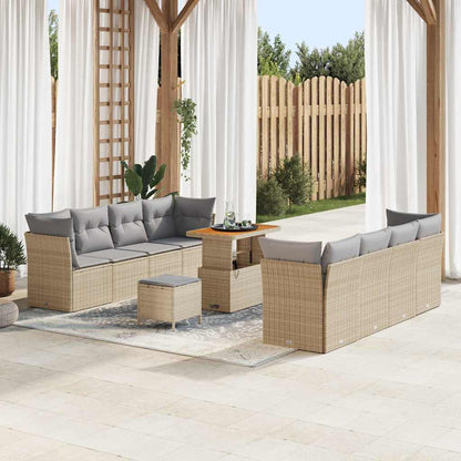 Tuin Sofa Set Met Kussen 11 Pcs Poly Rattan