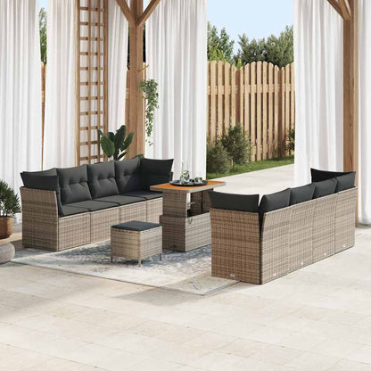 Tuin Sofa Set Met Kussen 11 Pcs Poly Rattan