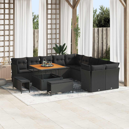 Tuin Sofa Set Met Kussen 13 Pcs En Crèmekleurig
