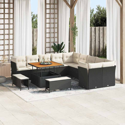 Tuin Sofa Set Met Kussen 13 Pcs En Crèmekleurig