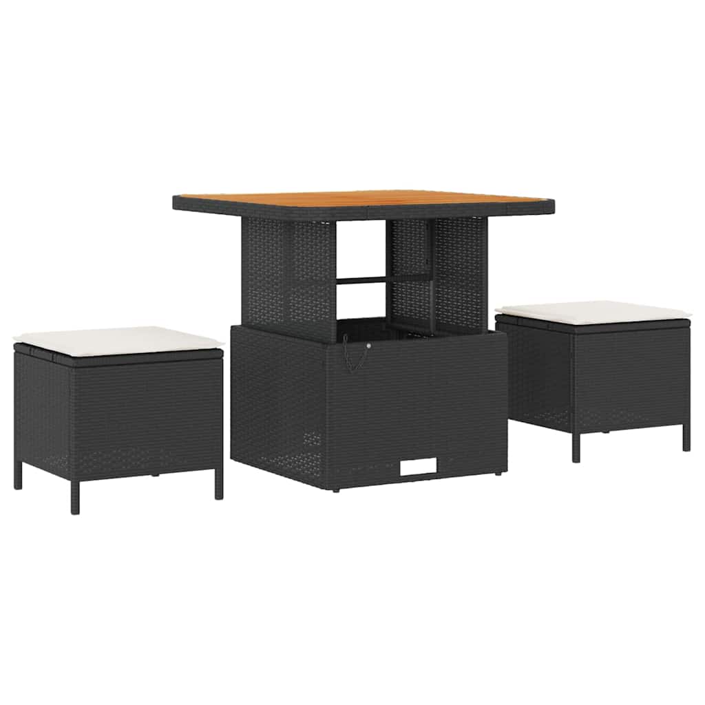 Tuin Sofa Set Met Kussen 13 Pcs En Crème Poly Rattan