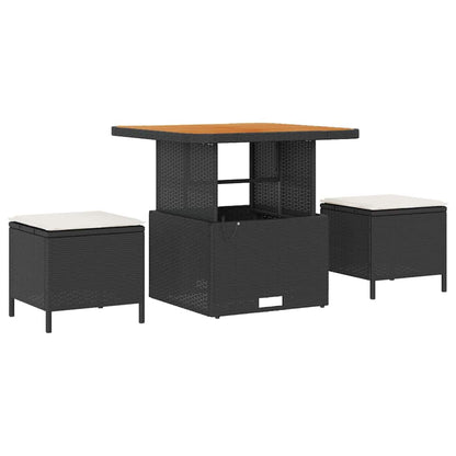 Tuin Sofa Set Met Kussen 13 Pcs En Crème Poly Rattan