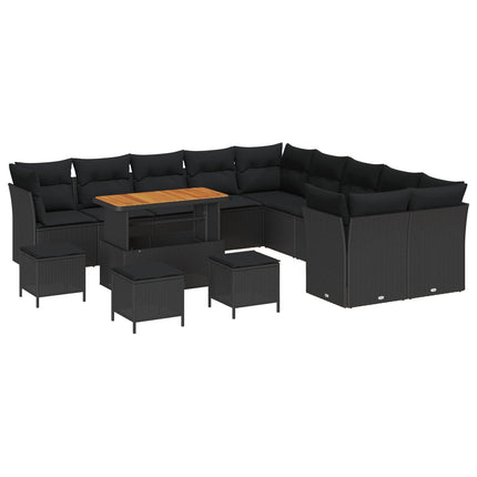 Tuin Sofa Set Met Kussen 14 Pcs Poly Rattan