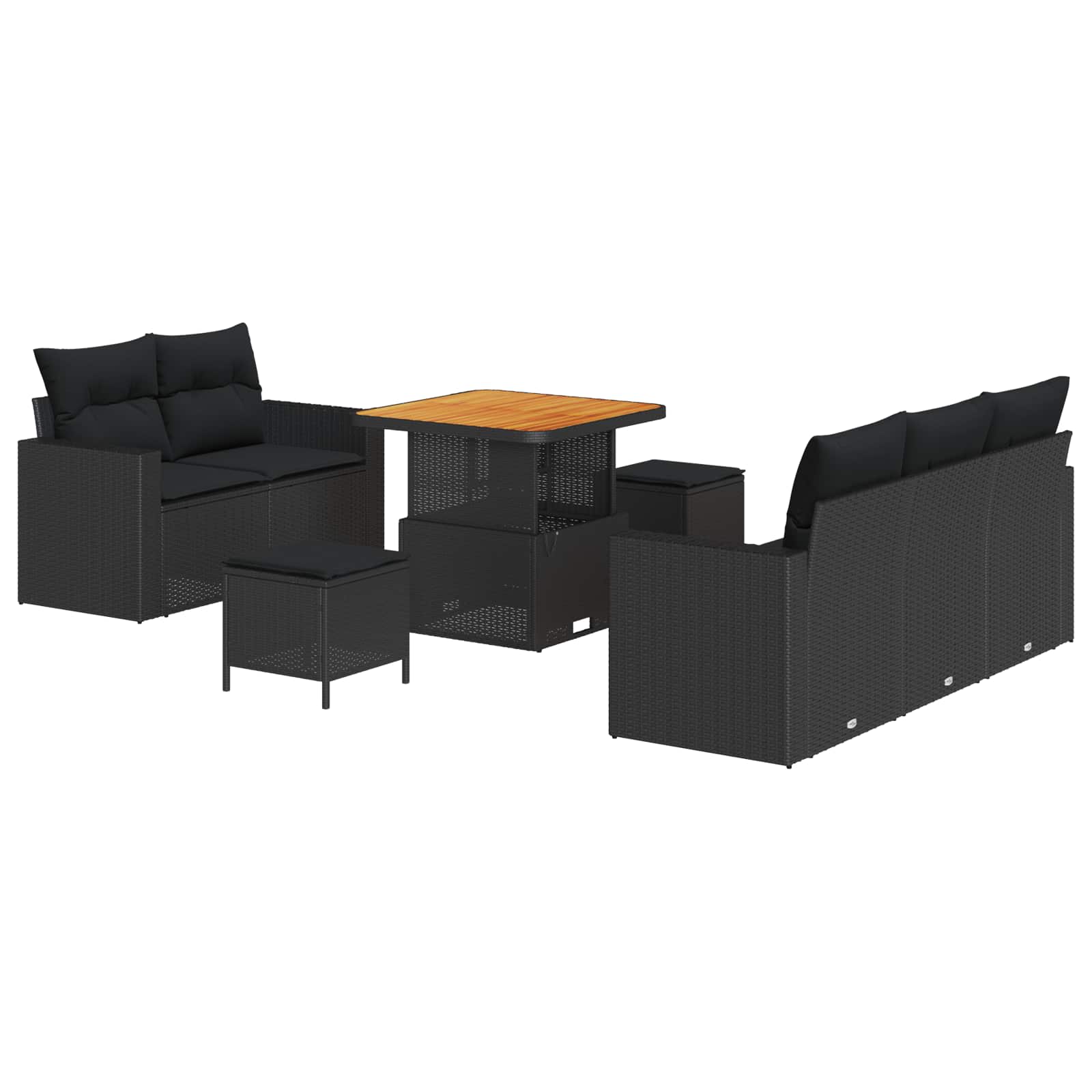 Tuin Sofa Set Met Kussen 8 Pcs Poly Rattan