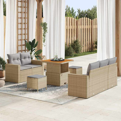 Tuin Sofa Set Met Kussen 8 Pcs Poly Rattan