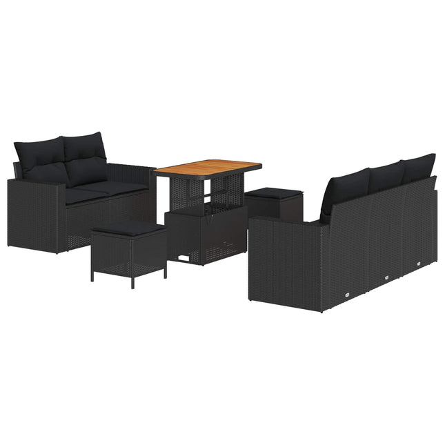 Tuin Sofa Set Met Kussen 8 Pcs Poly Rattan