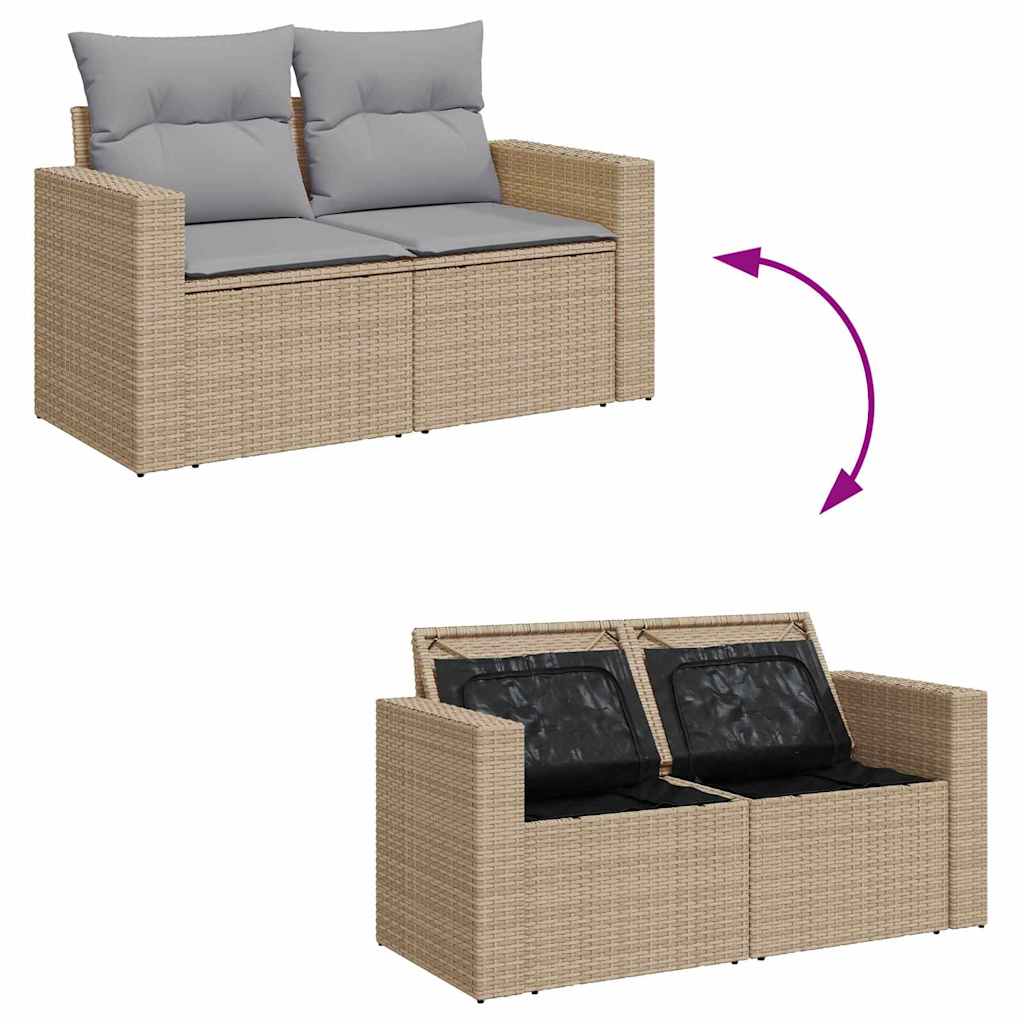Tuin Sofa Set Met Kussen Met Opslag 10 Pcs