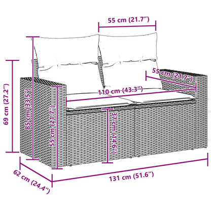 Tuin Sofa Set Met Kussen Met Opslag 10 Pcs