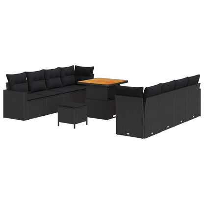 Tuinbankenset Met Kussen 12 Pcs Poly Rattan