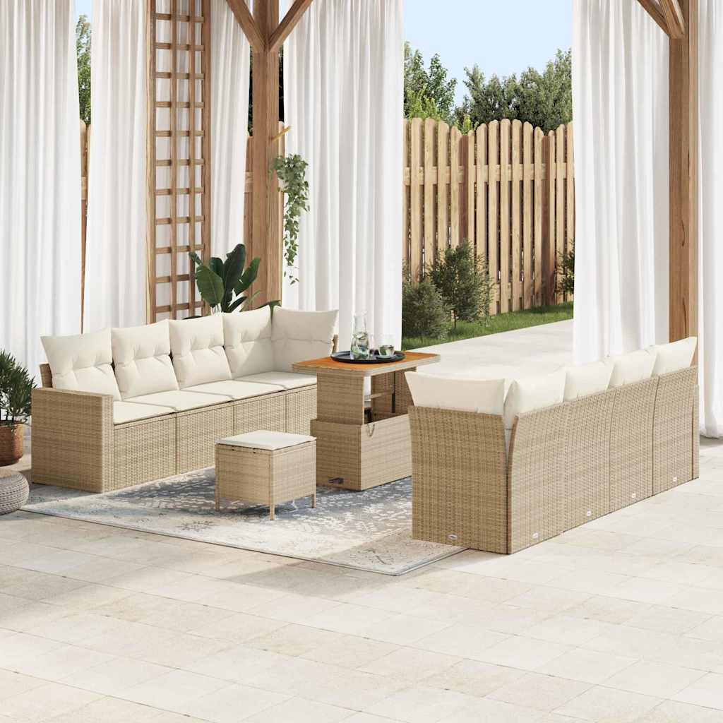 Tuinbankenset Met Kussen 12 Pcs Poly Rattan