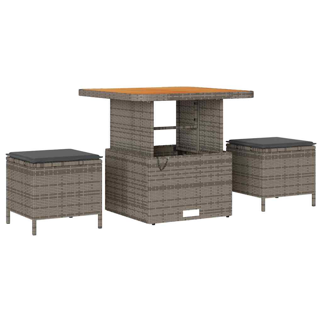 Tuinbankenset Met Kussen 9 Pcs Poly Rattan