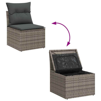 Tuinbankenset Met Kussen 9 Pcs Poly Rattan