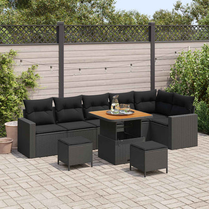 Tuinbankenset Met Kussen 11 Pcs Poly Rattan