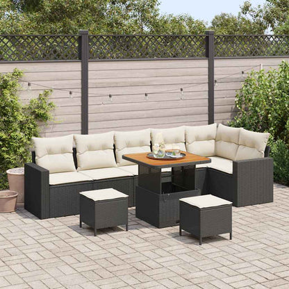 Tuinbankenset Met Kussen 11 Pcs Poly Rattan