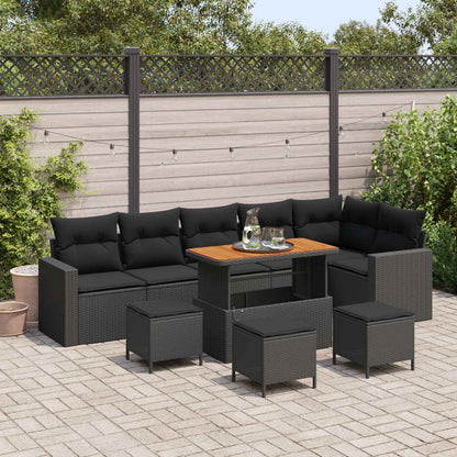 Tuinbankenset Met Kussen 11 Pcs Poly Rattan