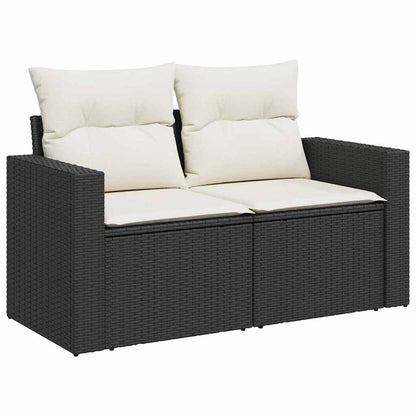 Tuinbankenset Met Kussen 13 Pcs En Crème Poly Rattan