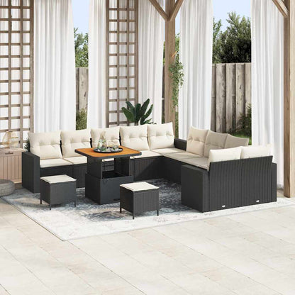 Tuinbankenset Met Kussen 17 Pcs Poly Rattan