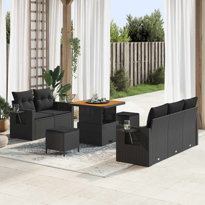 Tuinbankenset Met Kussen 10 Pcs En Crème Poly Rattan