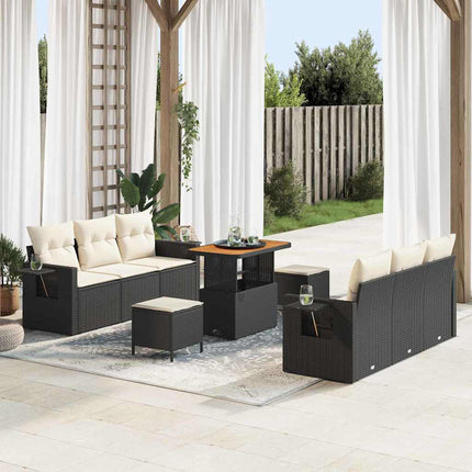 Tuin Sofa Set Met Kussen Met Opslag 9 Pcs En Crèmekleurig