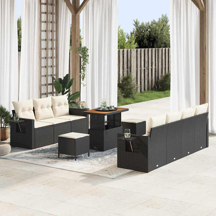 Tuin Sofa Set Met Kussen 10 Pcs En Crèmekleurig