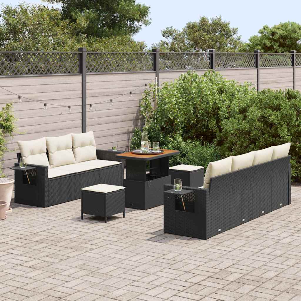 Tuin Sofa Set Met Kussen Met Opslag 10 Pcs En Crème