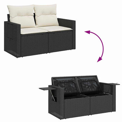 Tuin Sofa Set Met Kussen Met Opslag 10 Pcs En Crème