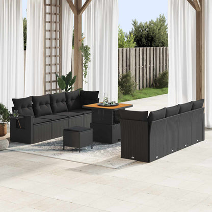 Tuin Sofa Set Met Kussen 11 Pcs Poly Rattan