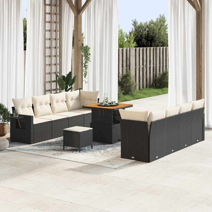 Tuin Sofa Set Met Kussen 11 Pcs Poly Rattan