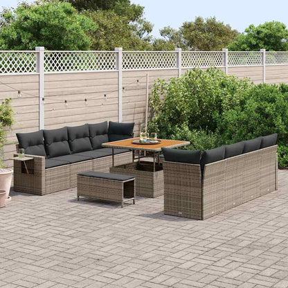 Tuin Sofa Set Met Kussen 11 Pcs Poly Rattan
