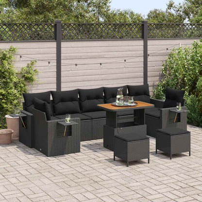 Tuinbankenset Met Kussen Poly Rattan