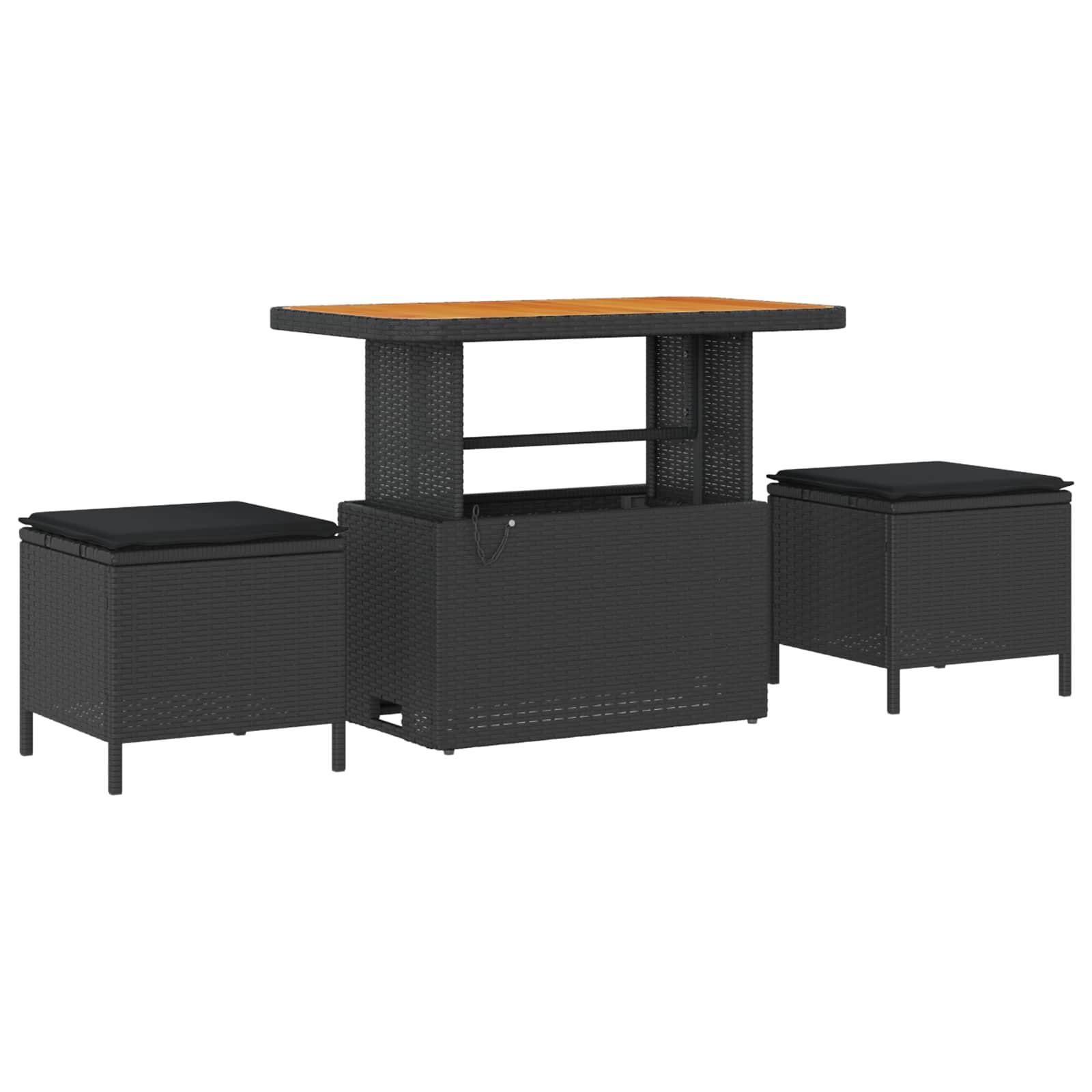 Tuinbankenset Met Kussen Poly Rattan